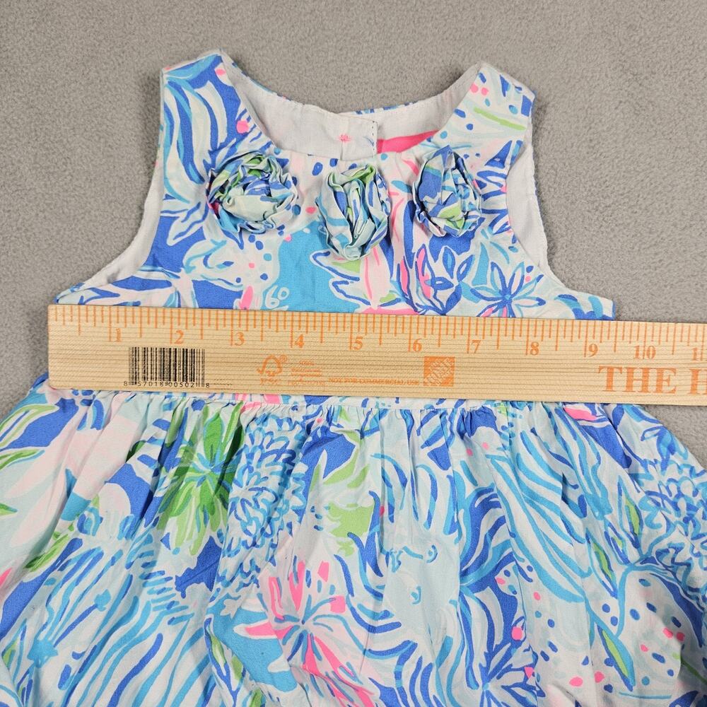 Lilly Pulitzer Bubble Dress Infant Girls 3-6 Months Baby Britta Coastal Blue - Picture 8 of 10